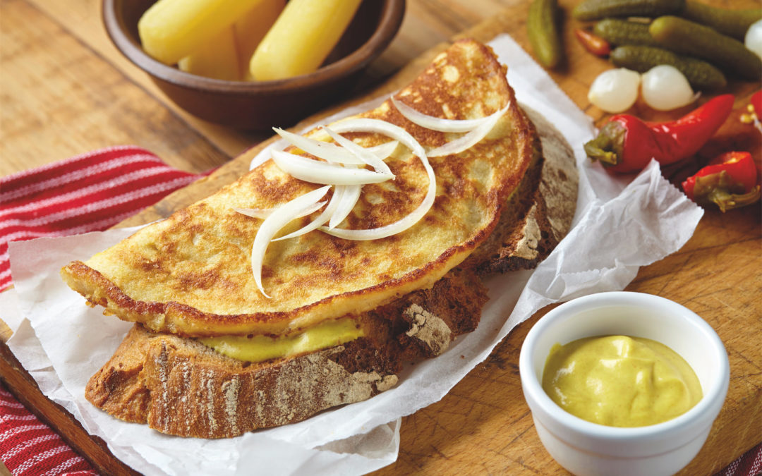 Beer smaženky with Olomoucke tvaruzky cheese