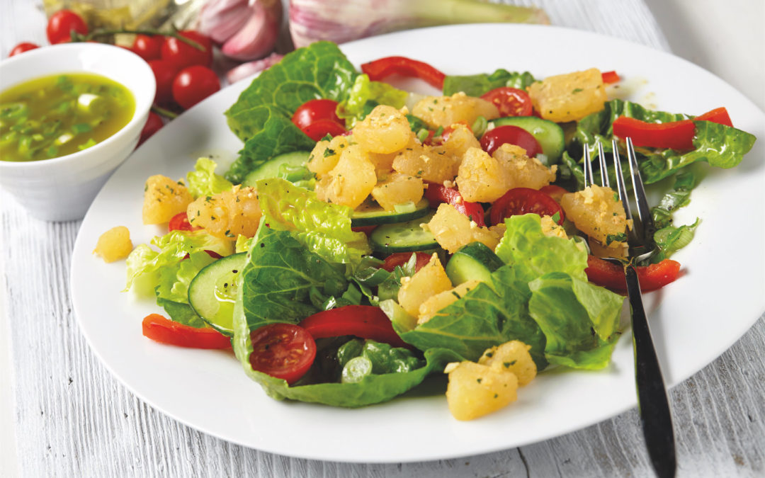 Vegetable salad with Olomoucke tvaruzky cheese