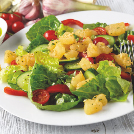 Vegetable salad with Olomoucke tvaruzky cheese