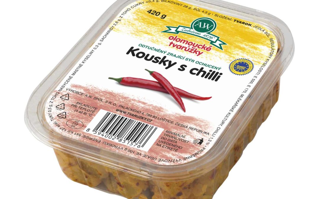 Olomoucké tvarůžky Kousky s chilli 420 g